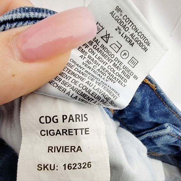 4/$20 Warp + Weft Paris Cigarette Button-fly Stretch Jeans Size 26 - Picture 9 of 9